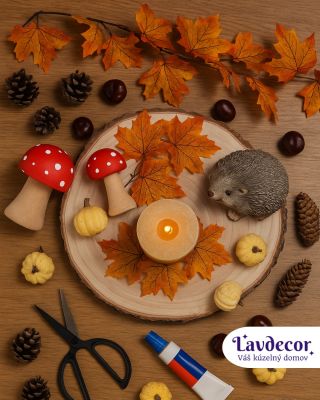 🍁 Čo by ste vytvorili vy z týchto jesenných pokladov? 🎨 Listy, šišky, tekvičky, sviečka a trocha fantázie – to je recept...