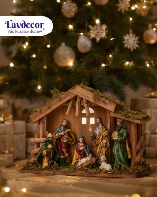 🌟 Tradičný betlehem pre pravú vianočnú atmosféru Betlehem je jedným z najkrajších symbolov Vianoc. Tento detailne...