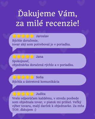Ďakujeme vám za každé milé slovo 🤍 Vaše recenzie sú pre nás obrovskou radosťou a potvrdením, že to, čo robíme, má zmysel....